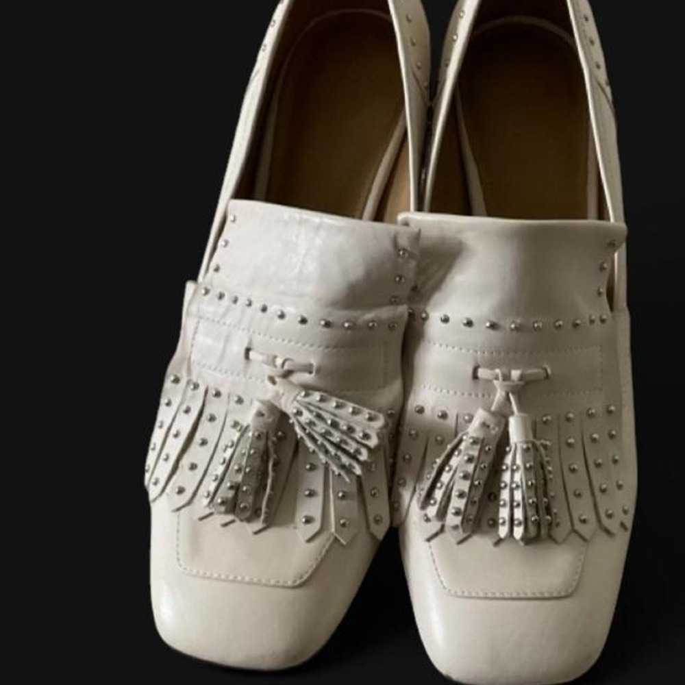 Marc Fisher Stud Embellished Loafers, Size 10